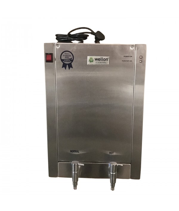 Wellon 30 LPH Stainless Steel RO+Alkaline With HOT Water Dispenser 